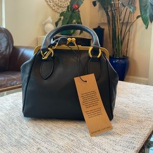 Kiss Lock Handbag with Strap